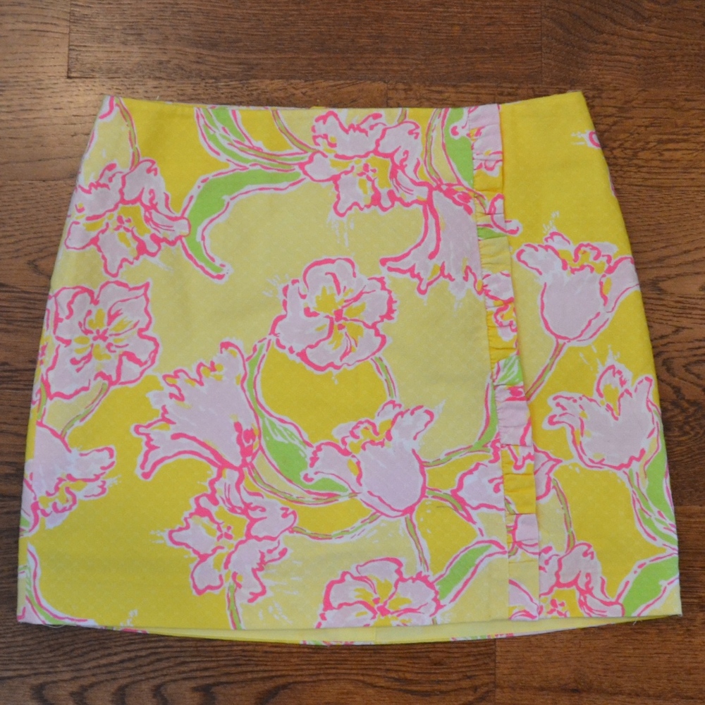 Lilly Pulitzer Pink/Yellow Mini Skirt