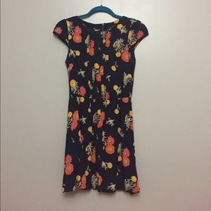 Asos Floral Cap Sleeve Dress