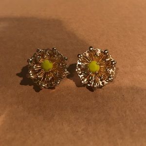 Gold flower earrings from banana republic