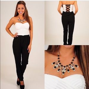 Black and white jumpsuit