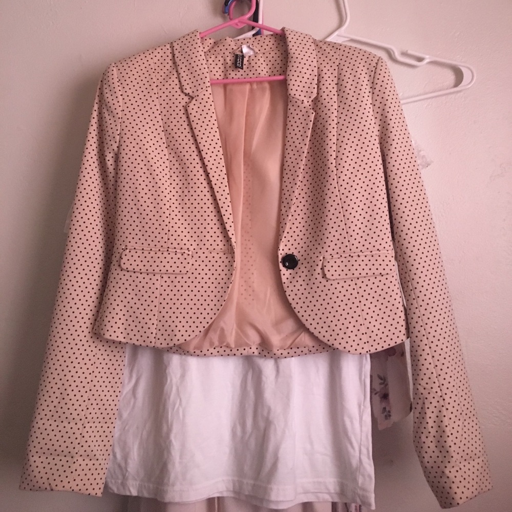 Nude dotted blazer