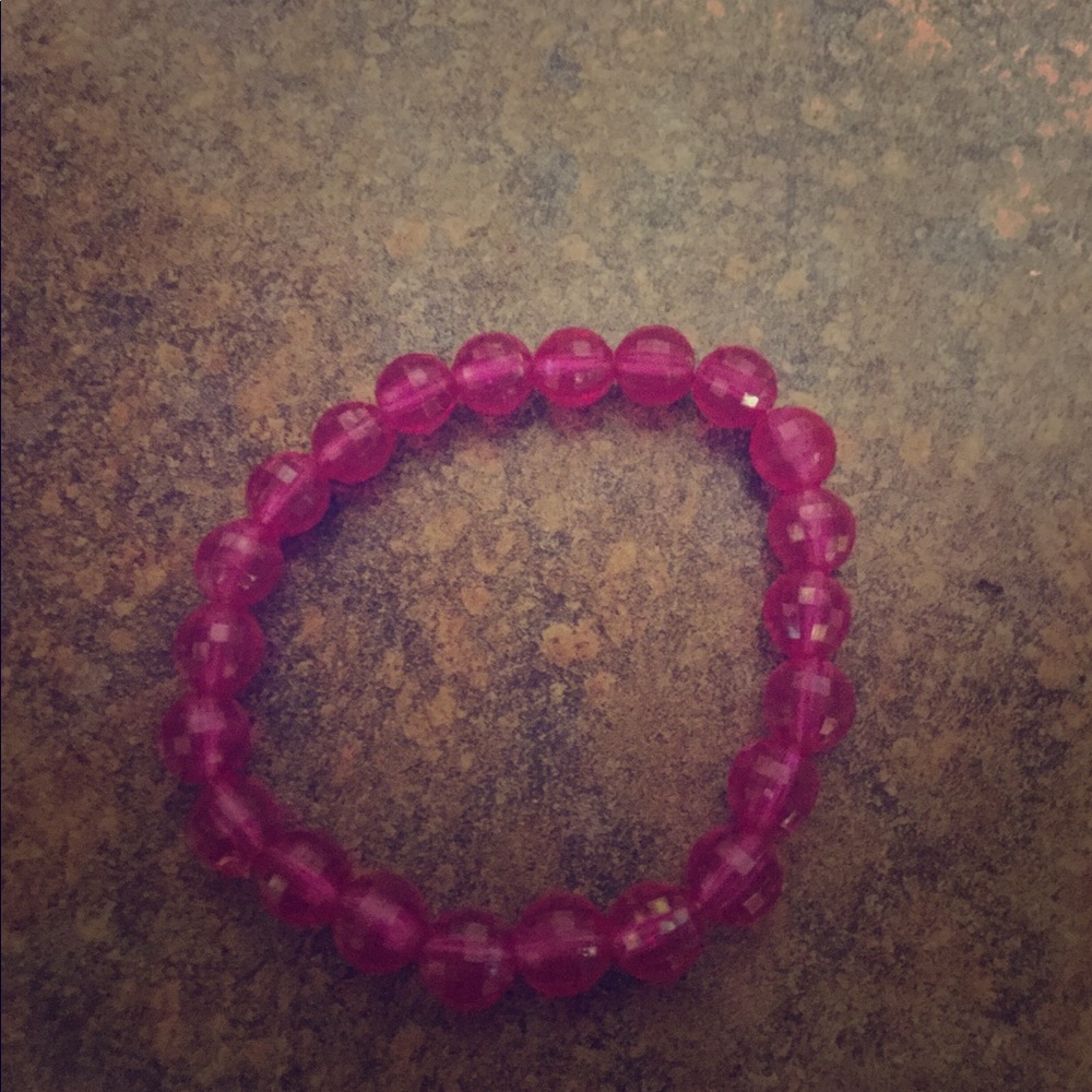 A pink small bracelet