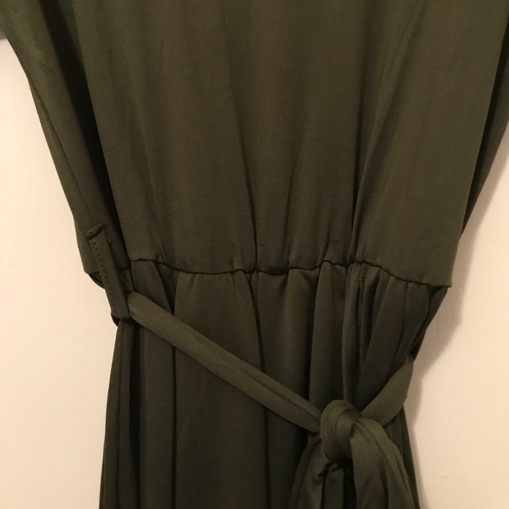 NWT army green wrap maxi dress - Picture 5 of 6
