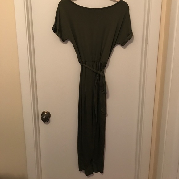 NWT army green wrap maxi dress - Picture 3 of 6