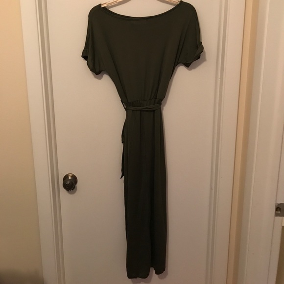 NWT army green wrap maxi dress - Picture 4 of 6