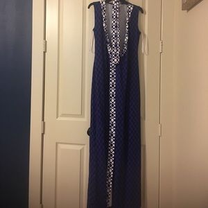 DVF long wrap dress