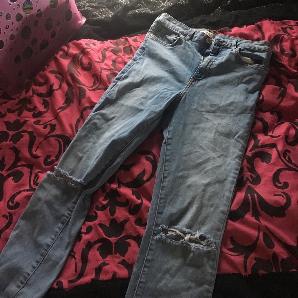 ripped denim jeans