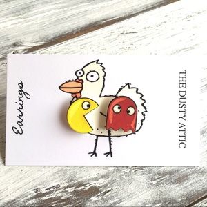 Pac Man Studs Earrings