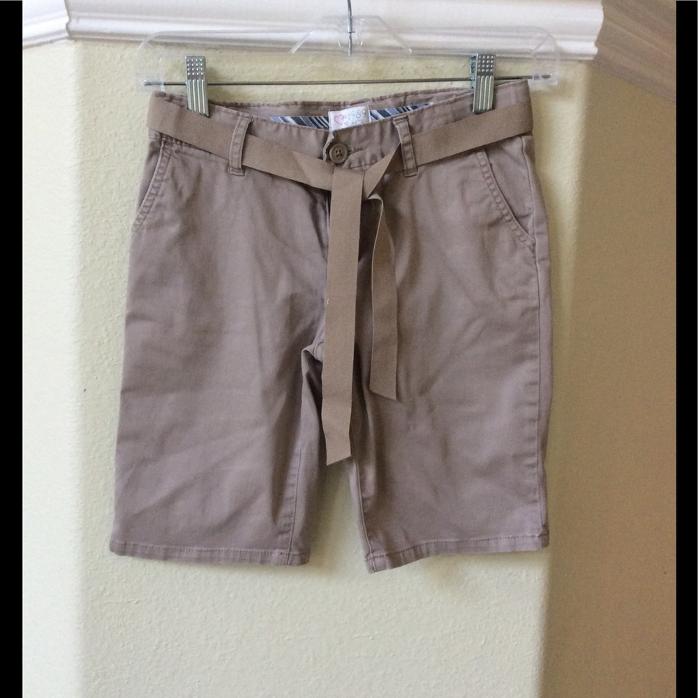 Khaki Bermuda Shorts for girls