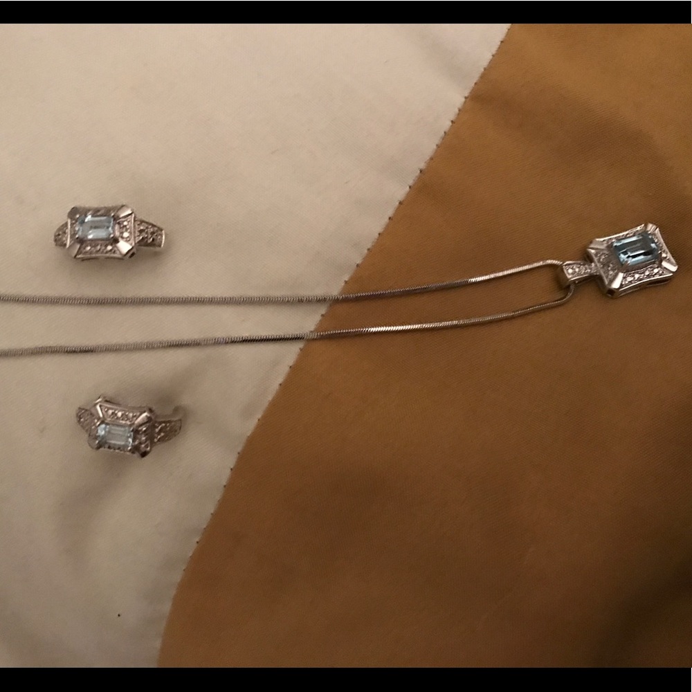 9 1/2" chain (925) with 3/4" Aquamarine set