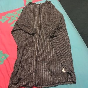 Gray striped cardigan