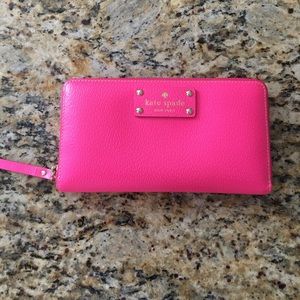Kate Spade New York hot pink wallet