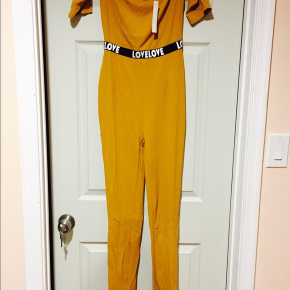 LAST S FINAL SALE! Mustard off shoulder - Jumpsuit - Picture 6 of 6