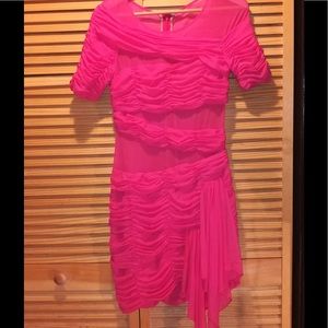 BCBGMAXAZRIA hot pink dress