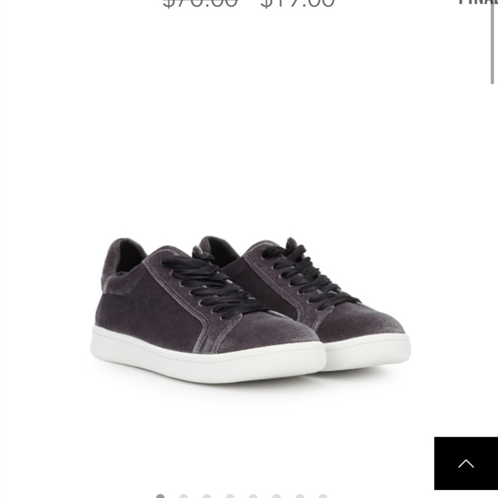 Sam Edelman Grey Velvet Sneaker