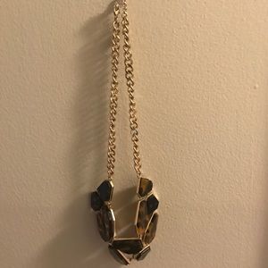 Tortoise shell and gold necklace