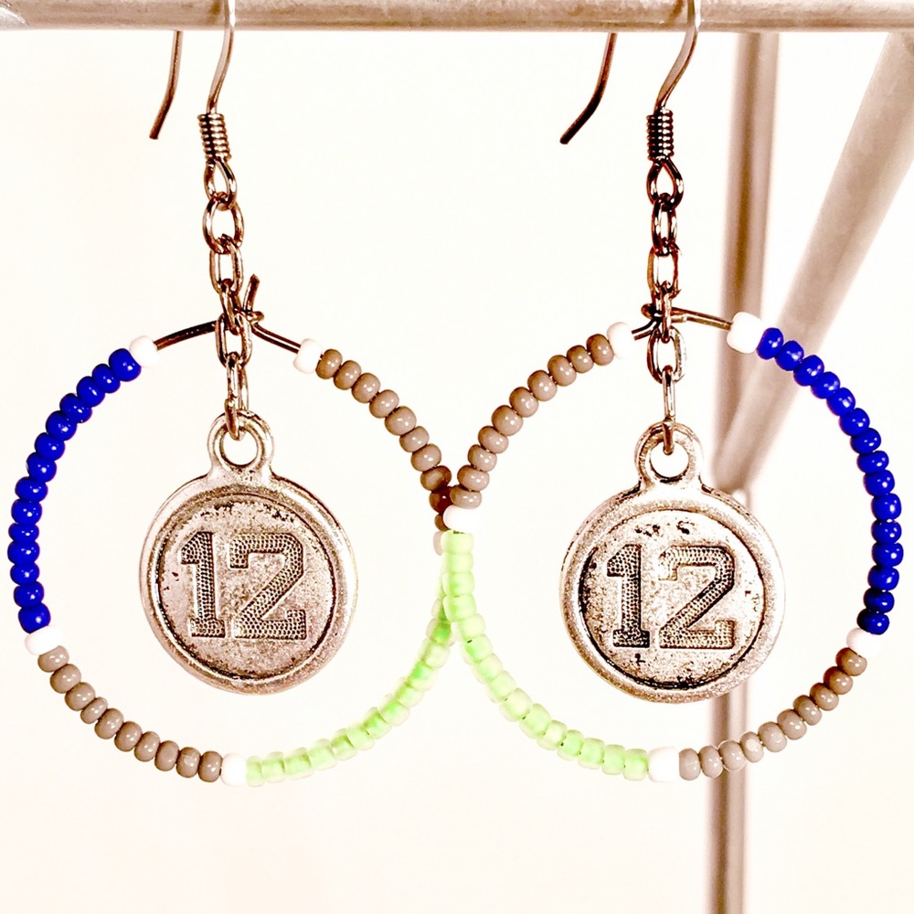 ❌SOLD❌ Seahawks earrings!
