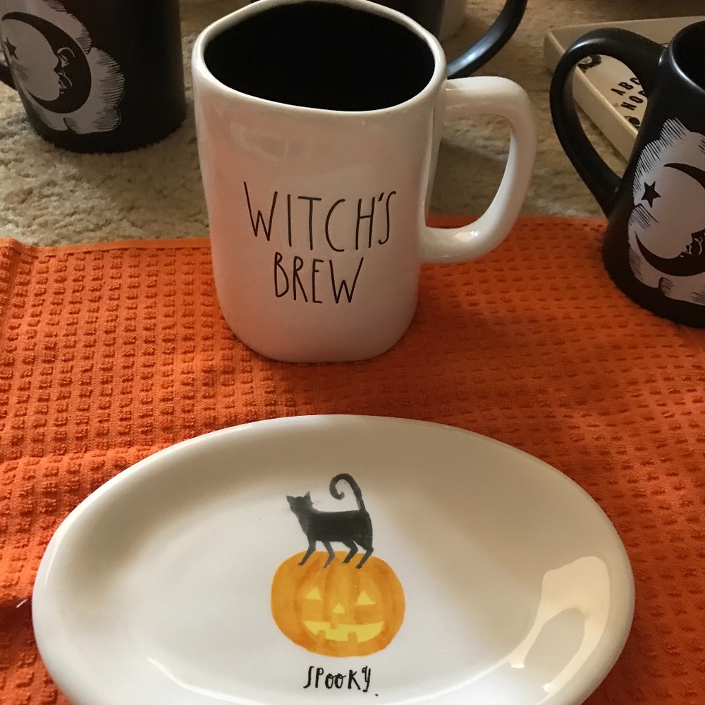 Rae Dunn Witches Brew Mug with free Spooky Oval