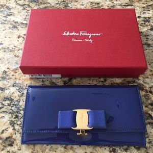 Authentic Salvadore Ferragamo patent wallet