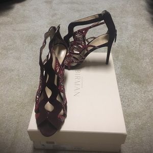 Suede/Python booties