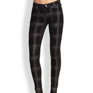 Black 7 For All Mankind jeans with silver-stripes