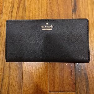 Kate Spade Black Staffino Leather Wallet