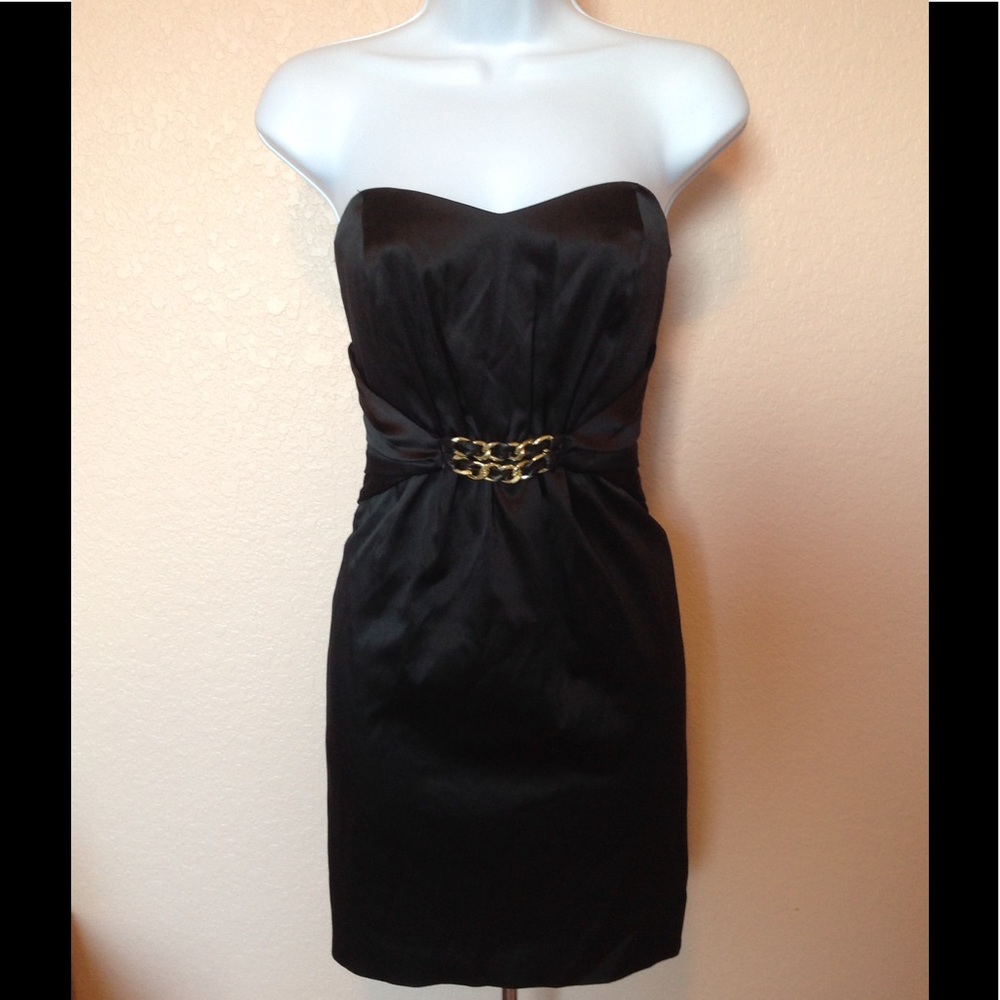 NWT BCBGeneration Little Black Dress Chain 4 $FIRM