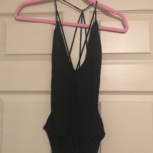 Open back cross cross bodysuit🎬🎬