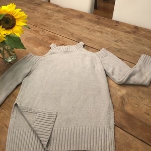 Cold shoulder sweater