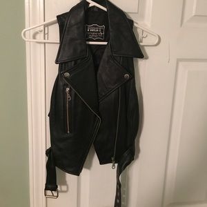 Leather vest