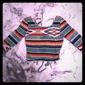 Quarter Sleeve Crop Top