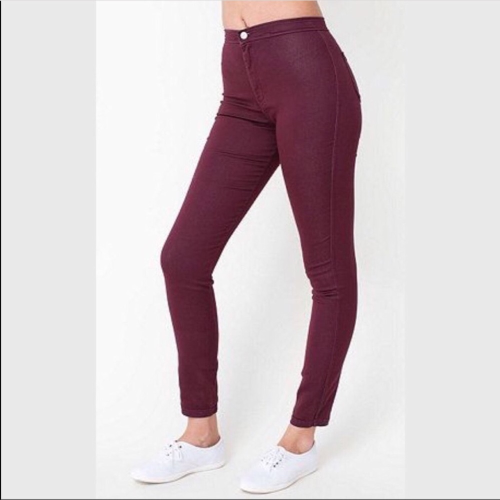 American Apparel High Waisted Skinny Jean Sz L