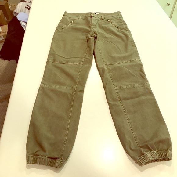 chino pants with elastic ankles