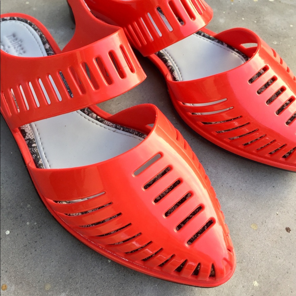 Red polyurethane/rubber shoes