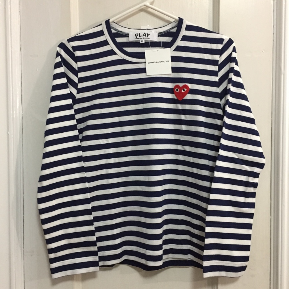 NWT Comme des Garçons Play stripe shirt