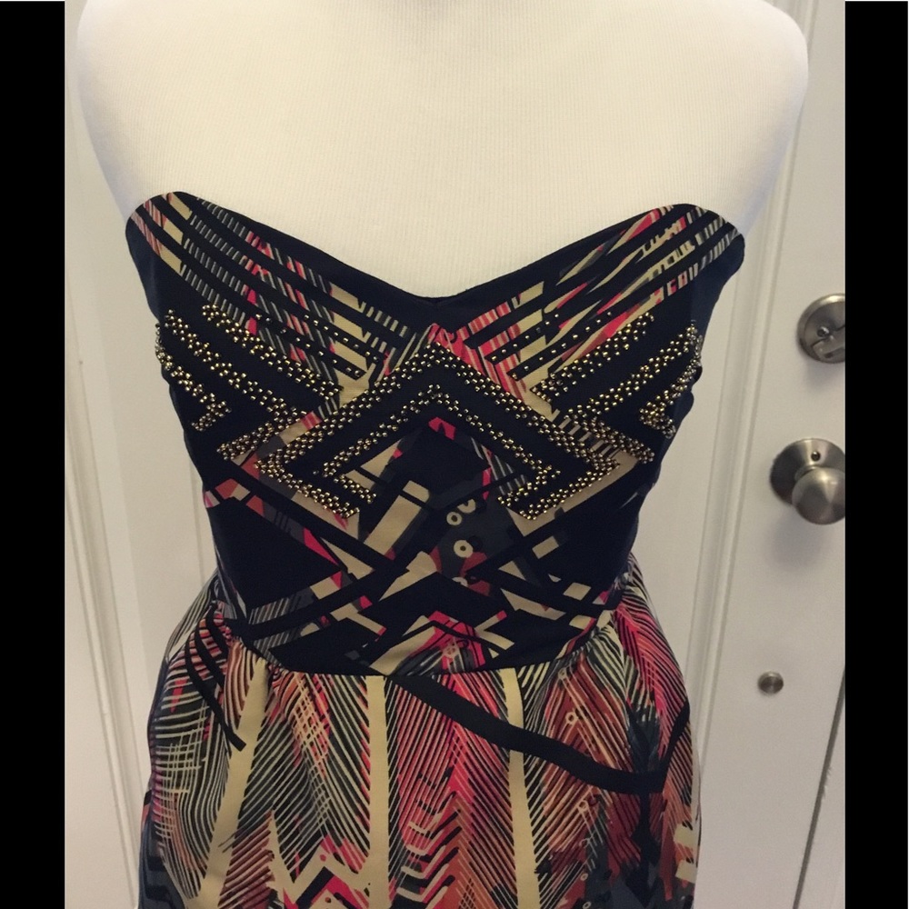 Ecote UO beaded strapless dress size small - Picture 3 of 3