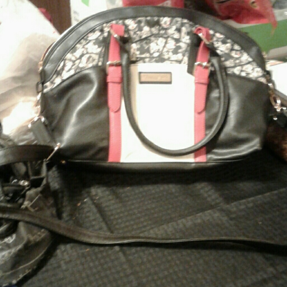 Mickey and minnie leather bag with shoulder strap