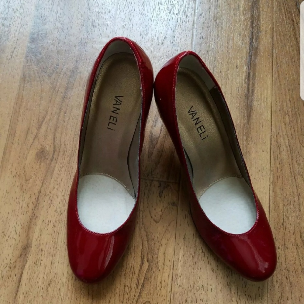 New Vaneli Red Patent Pump