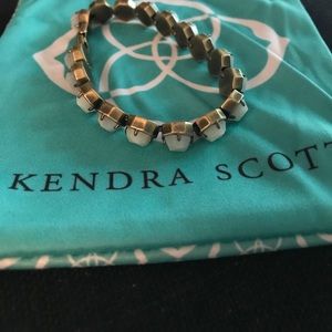 KS brass and agate bracelet by Ks