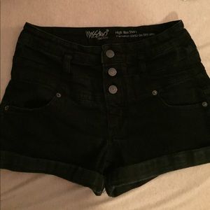 Black High-Waisted Shorts