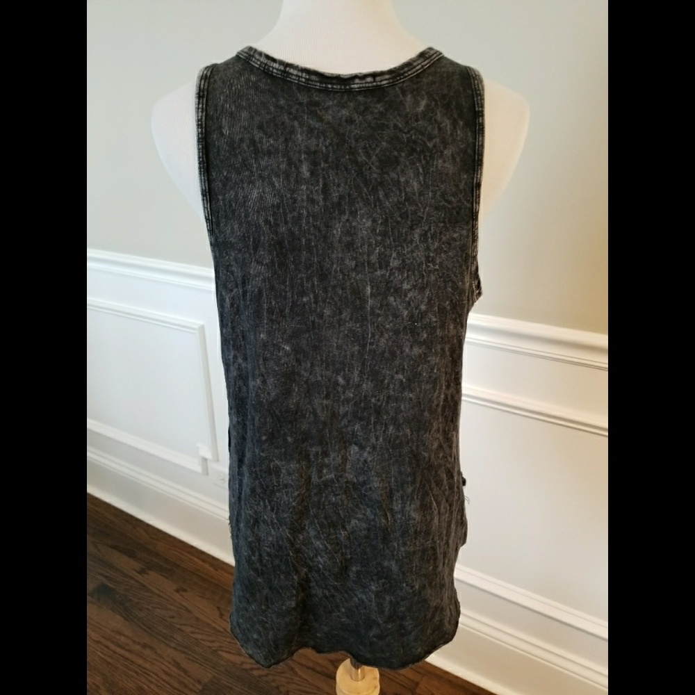 SOLD Vintage Havana Tribal Fringe Muscle Tank SZ S - Picture 7 of 8