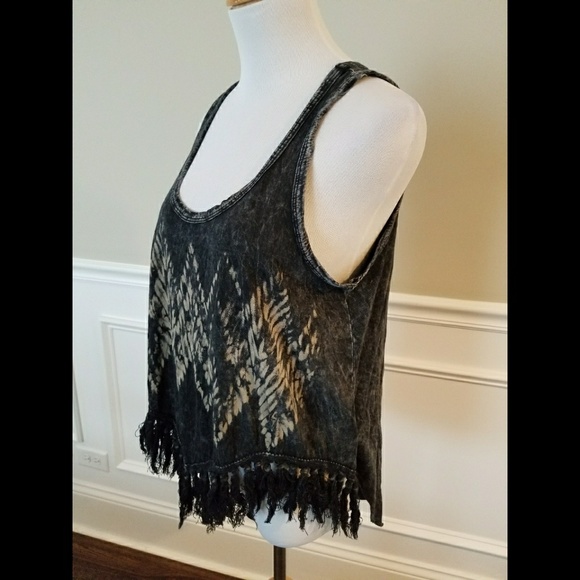 SOLD Vintage Havana Tribal Fringe Muscle Tank SZ S - Picture 8 of 8