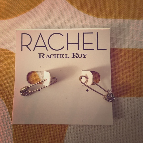 NWT Rachel Roy safety pin earrings - Picture 1 of 2