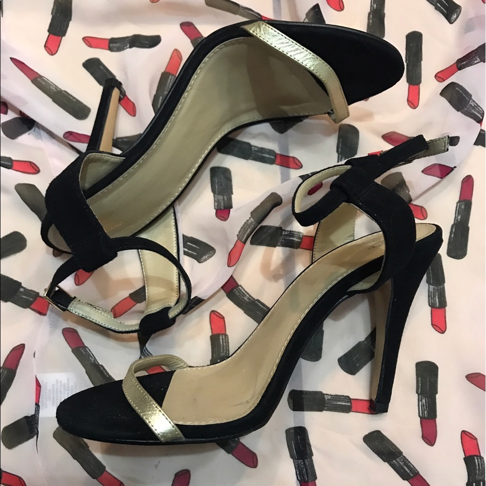 Victoria's Secret Sexy Heels black/gold leather