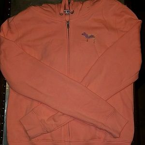 Pink zip up hoodie