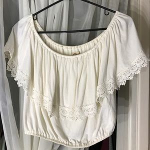 soft off the shoulder crop top
