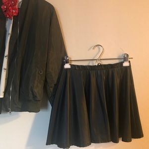 Black Pleather Skirt