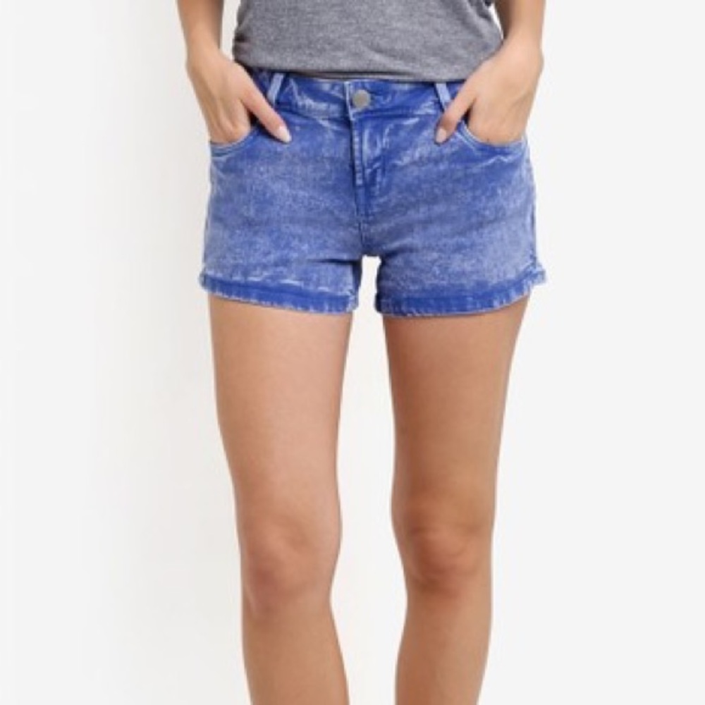 blue shorts