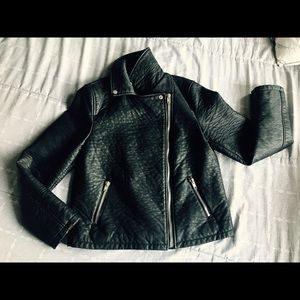 Faux  Leather Moto Jacket