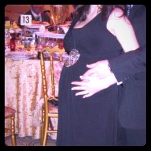 Long maternity dress for petite girl